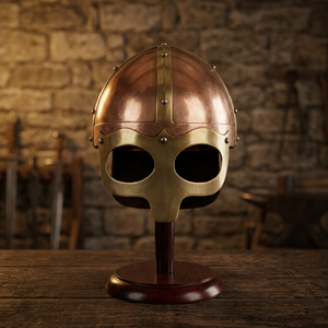 Casque de chevalier viking en acier normand avec bec de chevalier - Product Image 2
