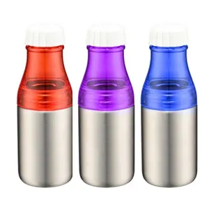 Water Bottle Tritan Japanese/Korean Market Cherry Sunny Bpa Free Tritan Stainless Steel Sports Water Bottle Removable Bottom