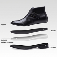 Stivali Chukka da Uomo Personalizzati alla Moda con Aumento di Altezza di 7 cm, Comodi Stivaletti in Pelle per Business Casual, Fornitore OEM ODM