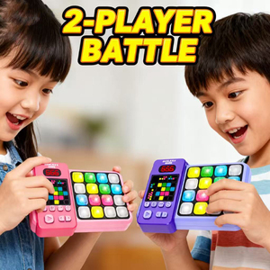 Console de <span class=keywords><strong>jeu</strong></span> électronique personnalisée pour enfants : Puzzle matriciel éducatif, entraînement logique, défi de mémoire, <span class=keywords><strong>jeu</strong></span> interactif lumineux pour stimuler le cerveau - Product Image 1