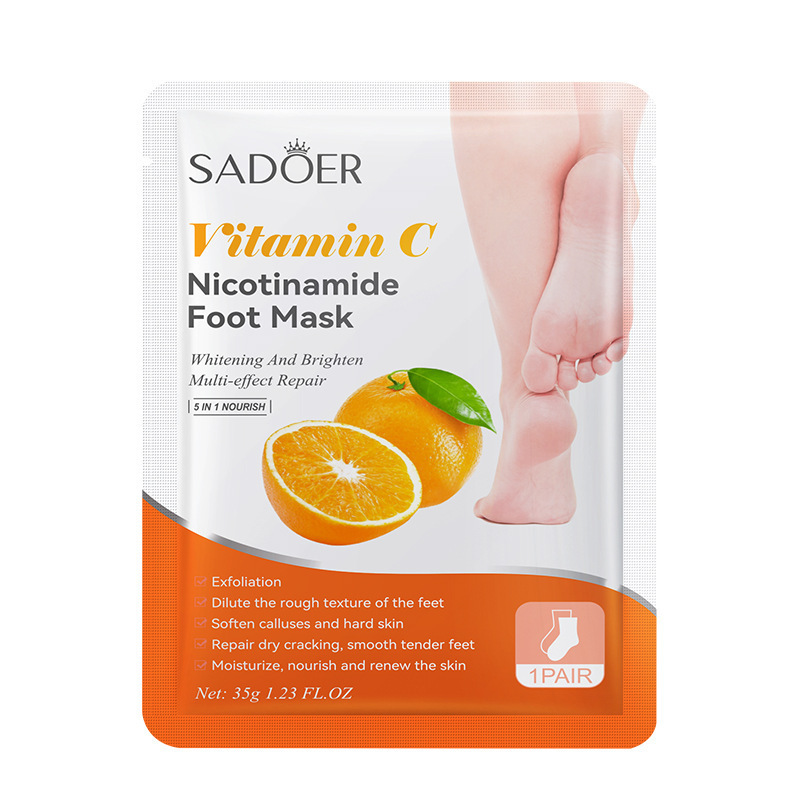 SADOER Vitamin C & Niacinamide Foot Mask Lightening Dark Feet & Whitening Very Moisturizing Foot Mask For Dark Knuckle Foot Mask 35g 2