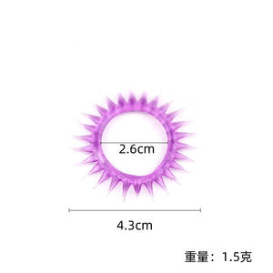 Cincin Penis Kristal Murah Warna Pink Bahan Karet Plastik Mata Kambing Produk SM Cincin Penis Mainan Pria - Product Image 5