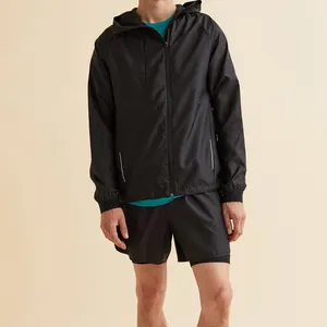Custom Streetwear Gym Jogging Suit Men 2 Pieces Tracksuit Set Lightweight Sweatsuits Waterproof Windbreaker Shorts Sets