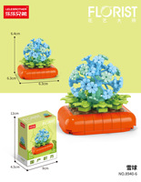 Ensemble de mini blocs de construction en plastique sur le thème des fleurs, des plantes succulentes et des bonsaïs pour enfants, idéal pour les cadeaux de fête en classe et les remplissages de paniers de Pâques