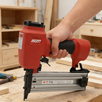 ASCOTT Outils de fixation pneumatiques industriels et DIY F50, Agrafeuse pneumatique 20-50mm, Cloueur droit pour le travail du bois, Pistolet à clous décoratifs