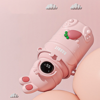 Bouteille d'eau intelligente avec affichage LED de la température Bouteille à boire en acier inoxydable 316 Cute Rabblt Vacuum Kids Tumbler Thermos Mug