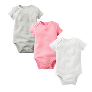Vêtements pour bébé garçon et fille en coton biologique à manches courtes, style nouveau-né, vente en gros, personnalisables, barboteuse bébé vierge - Product Image 4