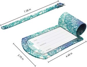 ป้ายแท็กกระเป๋าเดินทางพร้อมฝาปิดปกป้องข้อมูลส่วนตัวและหัวเข็มขัดสแตนเลส ผลิตจากโรงงาน OEM ป้ายแท็กกระเป๋าเดินทางหนัง PU แบบกำหนดเอง - Product Image 6