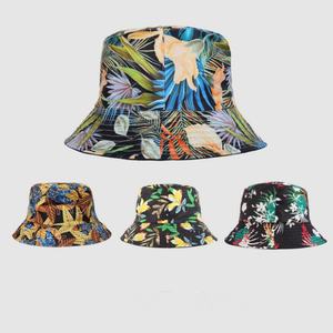 Nuevo Sombrero de Pescador con Estampado de Hojas Tropicales Estilo Europeo Americano para Hombre y Mujer, Sombrero de Sol Casual para Playa y Aire Libre, Plegable, 100% - Product Image 3