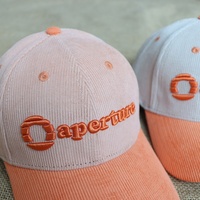Casquette de baseball décontractée en velours côtelé à 6 panneaux de haute qualité pour filles, personnalisable avec logo brodé 3D – Vente en gros fabricant