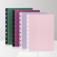 Planificateur personnalisé de luxe en cuir PU avec disques A5 et B5, carnet de notes à spirale de 100 feuilles avec jeu de séparateurs et logo en relief
