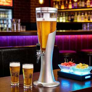 Tour à Boissons Glacées Personnalisable 1,5L <span class=keywords><strong>2L</strong></span> 3 Litres en Plastique avec Logo pour Bar, Restaurant et Boîte de Nuit - Product Image 2
