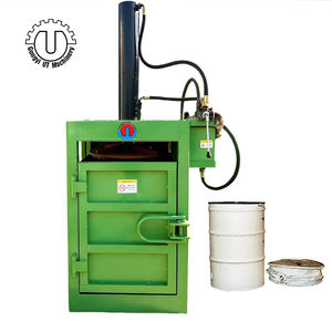 Broyeur de fûts d'huile usagée automatique industriel, presse à balles hydraulique en métal de 55 gallons avec moteur diesel pour la décharge - Product Image 1