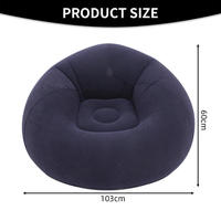Fauteuil gonflable de camping portable, léger, écologique, moderne et minimaliste, en PVC floqué, pour une personne, type canapé rapide