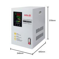 Stabilisateur de tension monophasé 10 kVA de type servomoteur, sortie 220 V, haute efficacité, 10 000 W, tension d'entrée 140 V-260 V