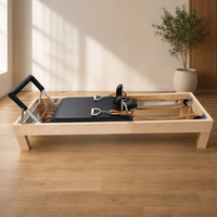 Reformer de Pilates classique en bois d'érable massif, réglable et durable, pour studio professionnel