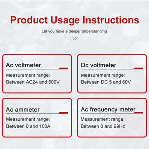 Lampu Indikator Voltmeter <span class=keywords><strong>Digital</strong></span> LED Lampu Pilot 22mm AD16-22DSV Voltmeter <span class=keywords><strong>Digital</strong></span> Bulat AC 60-500V Mini Pengukur Tegangan - Product Image 4
