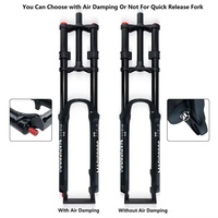 Fourche à Suspension vtt 27.5 29ER DH AM à travers l'essieu descente Double couronne fourche avant à Air pour vélo, vente d'usine