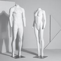 Mannequin de présentation sans tête en fibre de verre blanc mat 3D creux invisible détachable pour hommes et femmes