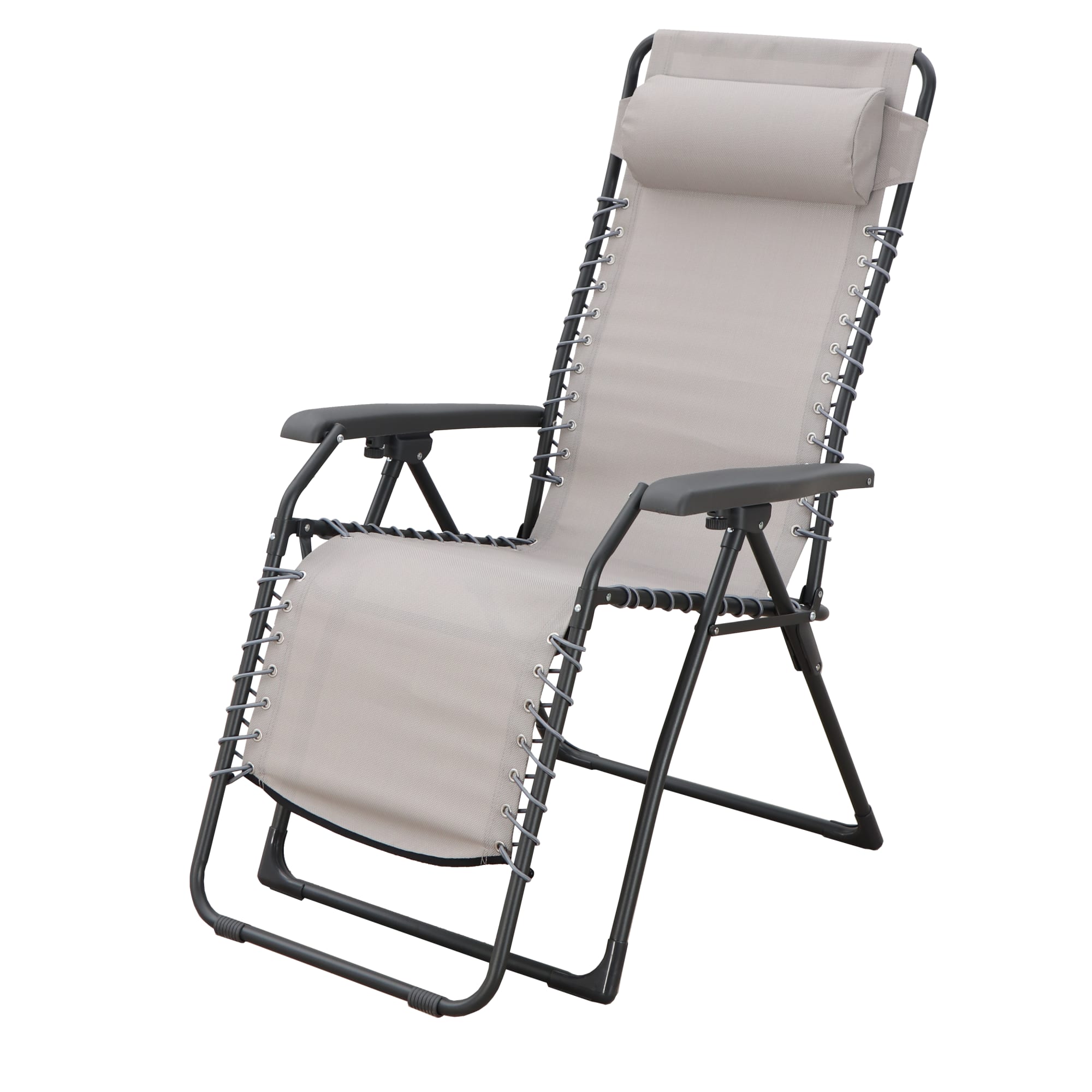 頑丈な大人用の特大リクライニングパティオチェア、枕付き無重力