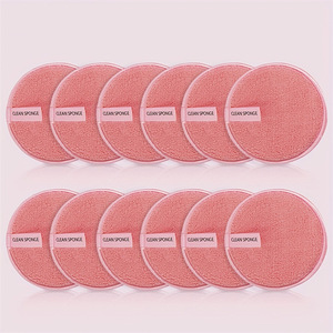 Éponges nettoyantes pour le maquillage en microfibre écologiques, carrées, réutilisables, lavables, confortables, pour le visage et le corps, colorées - Product Image 2