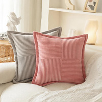 Taies d'oreiller rectangulaires personnalisables, style minimaliste de luxe, couleur unie, broderie croisée, adaptées aux canapés de salon