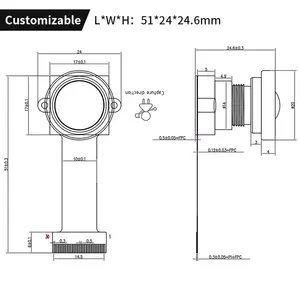 E-era OS04A10 400W HDR sudut lebar kamera mipi modul NIR inframerah kamera penglihatan malam kamera ir cut sensor modul