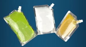 Food Grade Clear Stand up Spout Pouch Bag with Security Feature for Juice Milk Water-Customizable Beverage <strong>Packaging</strong> - Product Image 3