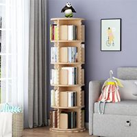 Estantería giratoria apilable de madera de pie para niños