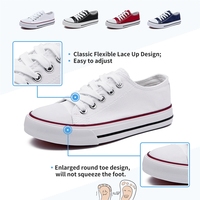 Vente en gros de chaussures décontractées pour enfants, logo personnalisé, couleur unie, baskets basses pour enfants, chaussures pour enfants