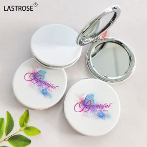 Wholesale Folding Small Cosmetic Mirror Pu Leather Makeup Mirrors Double Side Heart Shaped Portable Make up Mirror - Product Image 6