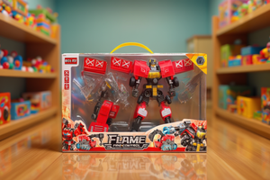 ของเล่นหุ่นยนต์แปลงร่างควบคุมไฟ รุ่น Idea Toy Flame Fire Control Robot Transformer Toy 2-in-1 แอคชั่นฟิกเกอร์ บรรจุภัณฑ์กล่องขายปลีก - Product Image 2