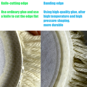 7in OEM Sealing Edge 100% Lã Polimento <span class=keywords><strong>Pad</strong></span> Alta Qualidade Único Lado Lã Torção Disco De Corte com Borla para Corpo Do Carro Lustro - Product Image 6