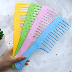 Cepillo de pelo con diseño de peluquero, peines grandes de plástico con agujeros