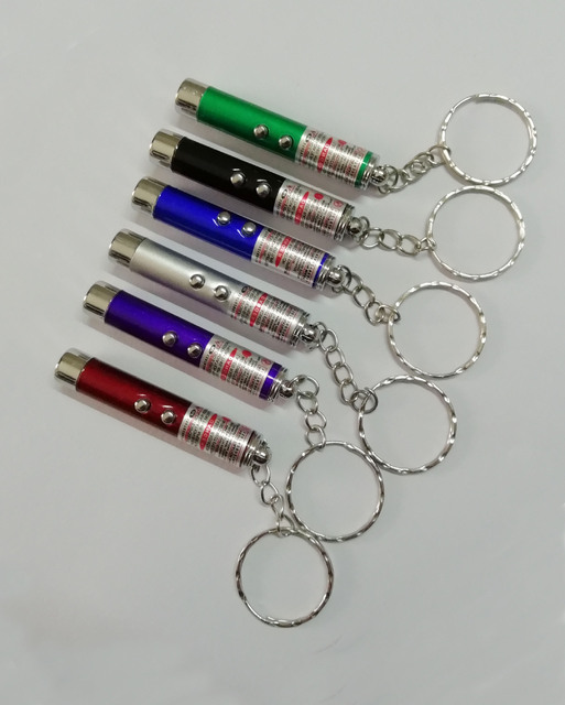 Metal Flashlight Keychain Cat Mini Led UV Keychain Light Torch Mini Laser Pointer Light Pen Infrared Laser Cat Laser Toy