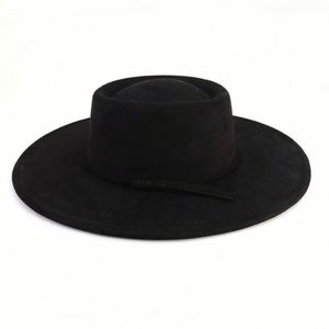 Custom Outdoor Wholesale High Quality Wide Brim Wool Felt Suede Fedora <b>Hat</b> <b>Band</b> Unisex Party Fishing Casual Character 3D - Product Image 3