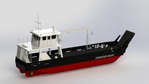 Grandsea 24m çelik çalışma mavna nehir konteyner yükleme mavna zanaat - Product Image 2