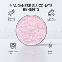 Gluconate de manganèse de qualité alimentaire 99% - Complément nutritionnel en poudre - Additifs alimentaires - Durée de conservation de 2 ans - Marque FUQANG - Rose clair