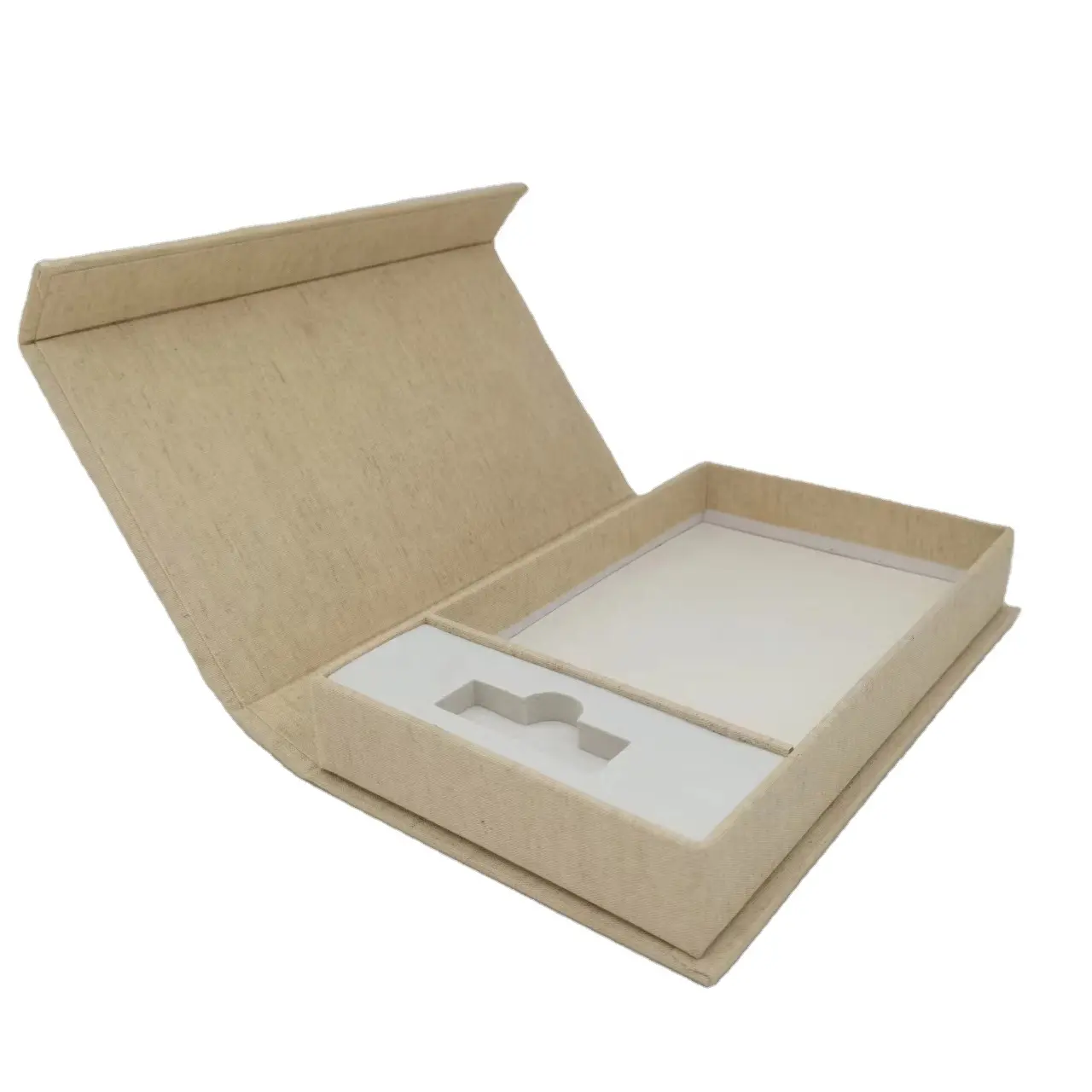 Custom High Quality Memory Box with USB Storage Set 5 x7 Photo Album Picture Frame Keepsake Memory Fabric Paper Box Packaging