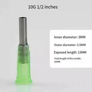 Precision Dispensing Screw Needle 10G-34G Half Inch Flat <strong>Nozzle</strong> for <strong>Plastic</strong> Steel - Product Image 2