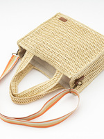 Sac fourre-tout en paille tressée pour l'été et les stations balnéaires, sac à main polyvalent, sac de soirée élégant pour la mariée