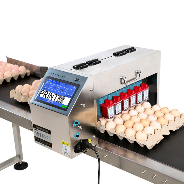 Willita 6 Heads Egg Printing Coding Machine | TIJ Egg Stamper Date QR Batch Code Expiry Marking Printer