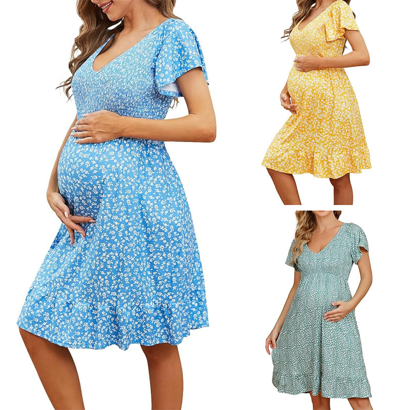 chinese dress ladies Fabulous Lace A-Line Maternity Pregnancy Photoshoot Gown, Pink / S