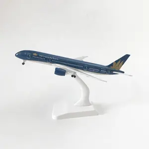 Grosir 20CM Vietnam Airlines 787 Diecast Model pesawat penumpang pesawat terbang dengan roda gigi pendaratan