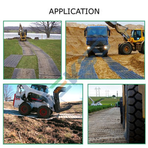 12.7mm厚HDPE重機一時的ロードマット4x8 HDPE地上保護トラックマット - Product Image 3