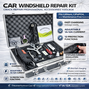 Viktec <span class=keywords><strong>Kit</strong></span> di strumenti per la <span class=keywords><strong>riparazione</strong></span> di vetri per Auto professionali <span class=keywords><strong>Kit</strong></span> di <span class=keywords><strong>riparazione</strong></span> per <span class=keywords><strong>parabrezza</strong></span> di vetro per Auto - Product Image 2