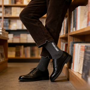 Calcetines de Vestir Personalizados para Hombre, de Algodón, Largos hasta la Rodilla, Antibacterianos, Absorbentes del Sudor, Ecológicos, de Alta Gama, para Verano - Product Image 4