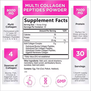 Suplemento de colágeno de alta calidad <span class=keywords><strong>Vigo</strong></span> en polvo, péptidos de colágeno bovino, cuidado de la piel de las uñas del cabello, proteína de colágeno antienvejecimiento - Product Image 2
