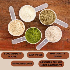 Cuillère doseuse à manche court en acide polylactique biodégradable et compostable, capacité 25g 70ml, pour le service - Product Image 2