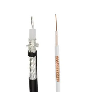 High Quality UL1354 Tinned Bare Copper Wire Spiral Braid Shield Solid Foamed FRPE Insulation Coaxial Cable